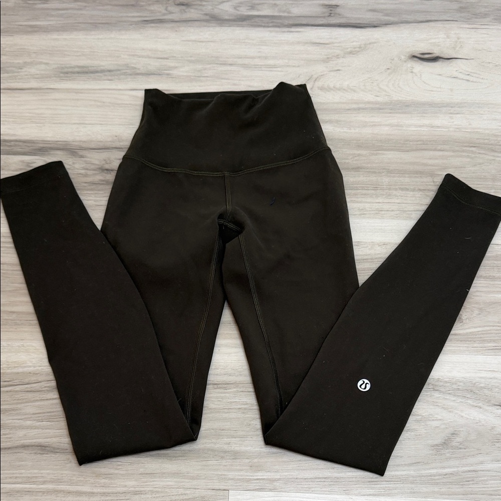 Lululemon Wunder Train High-Waisted Olive Green  Leggings size 0